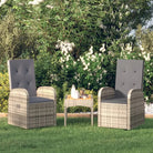 Poly Rattan Tuinstoelen voor een moderne tuin of balkon uitstraling - Donkergrijs / 2 - Tuinstoelen