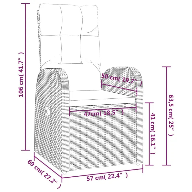 Poly Rattan Tuinstoelen voor een moderne tuin of balkon uitstraling - Tuinstoelen