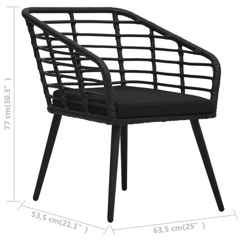 Poly rattan tuinstoelen voor rustieke charme en veelzijdigheid - Tuinstoelen