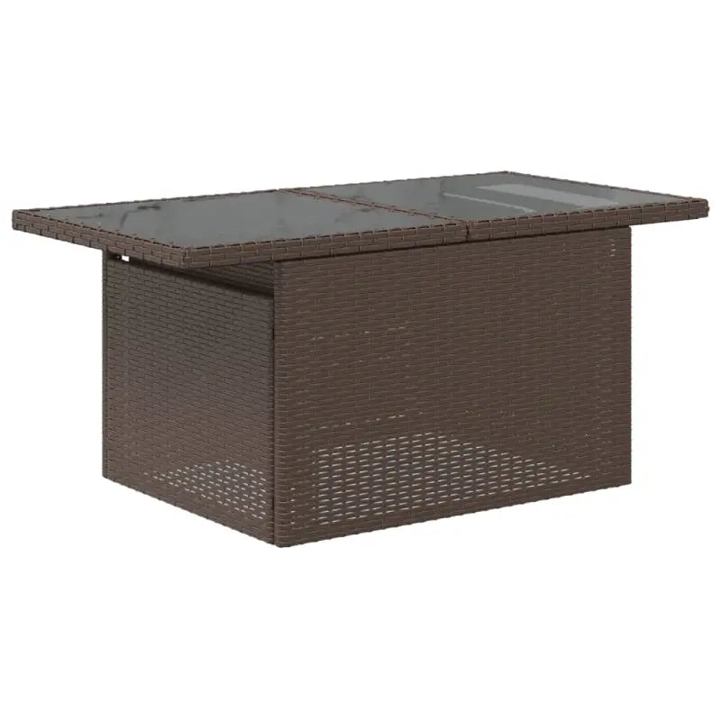 Poly rattan tuintafel met gehard glas gemakkelijk schoon voor in tuin of terras - Tuintafels