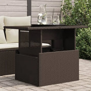 Poly rattan tuintafel met gehard glas gemakkelijk schoon voor in tuin of terras - Tuintafels