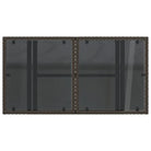 Poly rattan tuintafel met gehard glas gemakkelijk schoon voor in tuin of terras - Tuintafels