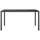 Poly rattan tuintafel met gehard glas voor een stijlvolle buitenruimte - Tuintafels