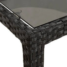 Poly rattan tuintafel met gehard glas voor een stijlvolle buitenruimte - Tuintafels