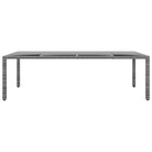 Poly rattan tuintafel met gehard glas voor een stijlvolle buitenruimte - Tuintafels