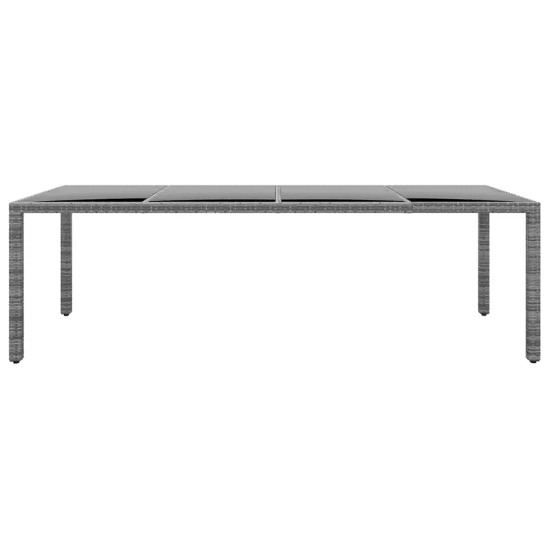 Poly rattan tuintafel met gehard glas voor een stijlvolle buitenruimte - Tuintafels