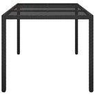 Poly rattan tuintafel met gehard glas voor een stijlvolle buitenruimte - Tuintafels