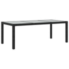 Poly rattan tuintafel met gehard glas voor stijl en stabiliteit - Tuintafels