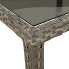Poly rattan tuintafel met gehard glas voor stijlvolle buitenruimte - Tuintafels