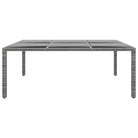 Poly rattan tuintafel met gehard glas voor stijlvolle buitenruimte - Tuintafels