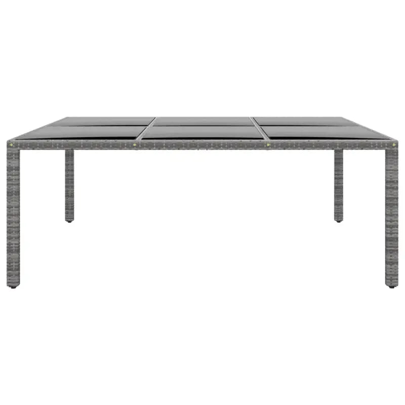 Poly rattan tuintafel met gehard glas voor stijlvolle buitenruimte - Tuintafels