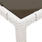 Poly rattan tuintafel met gemakkelijk schoon en gehard glas - Tuintafels
