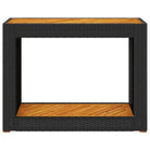 Poly rattan tuintafel met houten blad eenvoudig schoon en veelzijdig - Tuintafels
