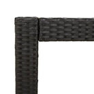 Poly rattan tuintafel met houten blad eenvoudig schoon en veelzijdig - Tuintafels