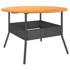 Poly rattan tuintafel met houten tafelblad voor gezellige tuin momenten - Tuintafels
