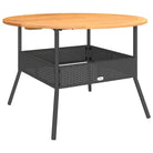 Poly rattan tuintafel met houten tafelblad voor gezellige tuin momenten - Tuintafels