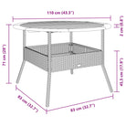 Poly rattan tuintafel met houten tafelblad voor gezellige tuin momenten - Tuintafels