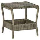 Poly rattan tuintafel met modern en stijlvol ontwerp - Bruin / 1 - Tuintafels