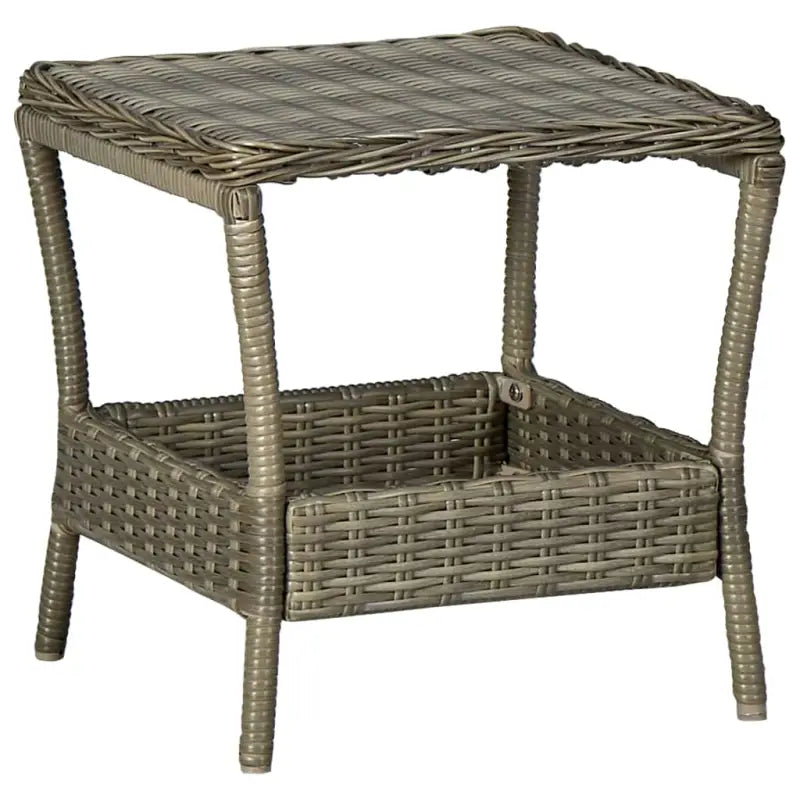 Poly rattan tuintafel met modern en stijlvol ontwerp - Bruin / 1 - Tuintafels