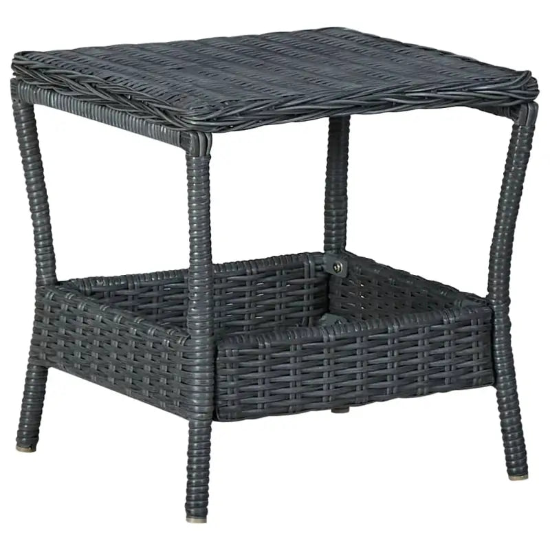 Poly rattan tuintafel met modern en stijlvol ontwerp - Donkergrijs / 1 - Tuintafels