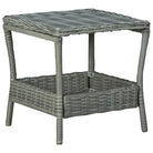 Poly rattan tuintafel met modern en stijlvol ontwerp - Lichtgrijs / 1 - Tuintafels