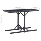 Poly rattan tuintafel met stalen frame voor stijl en functionaliteit - Tuintafels