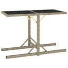Poly rattan tuintafel met stalen frame voor stijl en functionaliteit - Bruin / 1 - Tuintafels