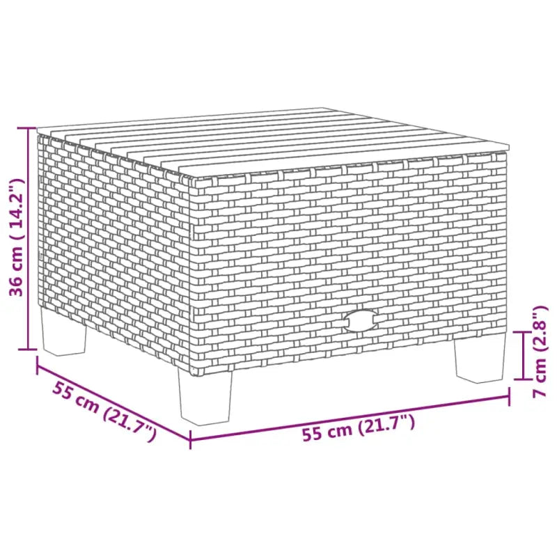 Poly Rattan tuintafel voor eenvoudig schoon en gezellige zithoeken - Tuintafels