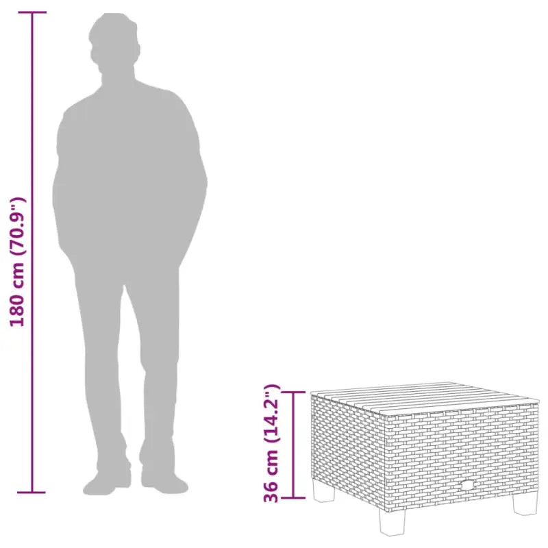 Poly Rattan tuintafel voor eenvoudig schoon en gezellige zithoeken - Tuintafels