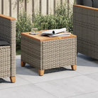 Poly rattan tuintafel voor eenvoudig schoonmaken en gezellige tuinmomenten - Grijs / 1 - Tuintafels