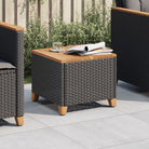 Poly rattan tuintafel voor eenvoudig schoonmaken en gezellige tuinmomenten - Zwart / 1 - Tuintafels