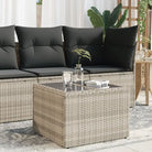 Poly rattan tuintafel voor gezellig samenzijn en eenvoudig schoonmaken - Lichtgrijs / 1 / pe rattan - Tuintafels