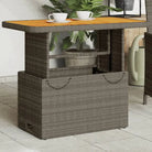 Poly rattan tuintafels eenvoudig schoon voor gezellige tuinmomenten - Grijs / 90 x 55 x 71 cm / 1 - Tuintafels