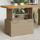 Poly rattan tuintafels eenvoudig schoon voor gezellige tuinmomenten - Beige / 90 x 55 x 71 cm / 1 - Tuintafels
