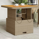Poly rattan tuintafels eenvoudig schoon voor gezellige tuinmomenten - Beige / 80 x 80 x 71 cm / 1 - Tuintafels