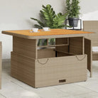 Poly rattan tuintafels eenvoudig schoon voor gezellige tuinmomenten - Beige / 110 x 110 x 71 cm / 1 - Tuintafels
