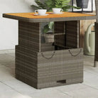 Poly rattan tuintafels eenvoudig schoon voor gezellige tuinmomenten - Grijs / 80 x 80 x 71 cm / 1 - Tuintafels