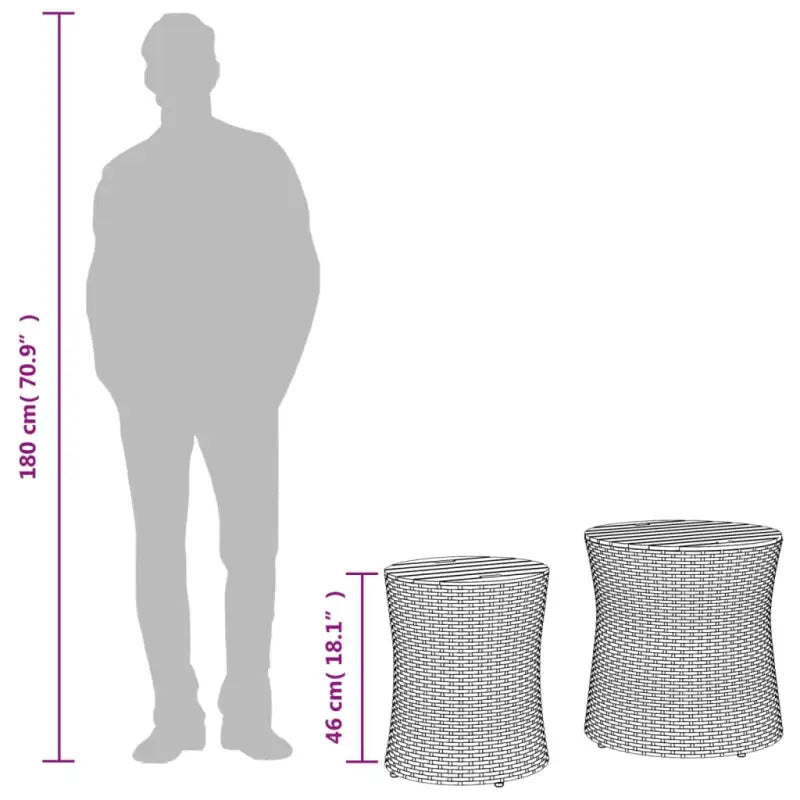 Poly Rattan Tuintafels Gemakkelijk Schoon voor Gezellig Buitenplezier - Tuintafels