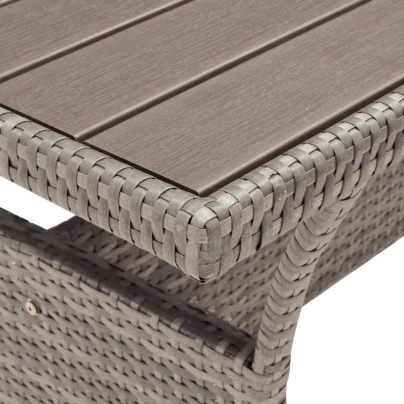 Poly Rattan Tuintafels voor een stijlvolle buiten eettafel - Donkergrijs / 120 x 70 x 66 cm / 1 - Tuintafels