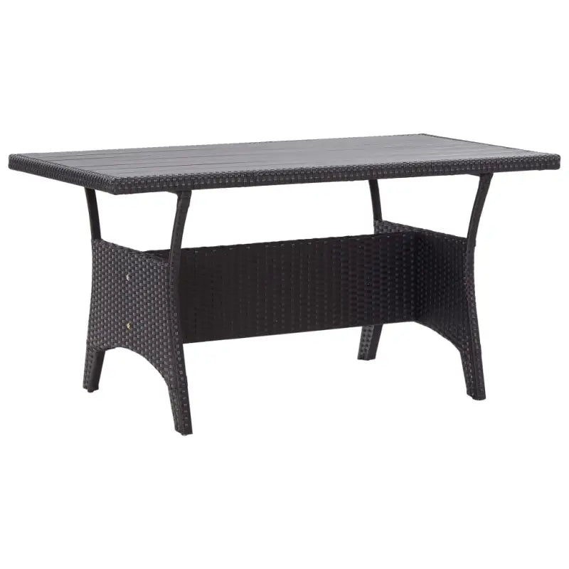 Poly Rattan Tuintafels voor een stijlvolle buiten eettafel - Zwart / 120 x 70 x 66 cm / 1 - Tuintafels