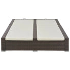 Poly rattan zonnebed met waterbestendig ontwerp en gepoedercoat staal - Tuinbedden