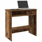 Praktisch bureau van bewerkt hout voor een duurzame woonruimte - Oud hout - Bureaus