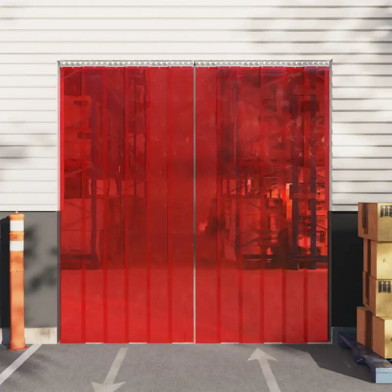 Praktisch deurgordijn voor warmte lawaai en ongediertebestrijding - Rood / 200 x 1.6 mm (10 m) / 1 - Gordijnen &