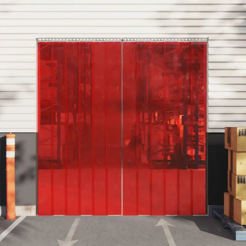 Praktisch deurgordijn voor warmte lawaai en ongediertebestrijding - Rood / 300 x 2.6 mm (25 m) / 1 - Gordijnen &