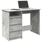 praktisch en decoratief bureau van bewerkt hout - Betongrijs - Bureaus