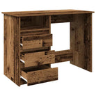 praktisch en decoratief bureau van bewerkt hout - Bureaus