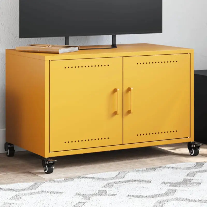 Praktisch en stevig staaltv-meubel voor in je woonkamer - Geel / 1 - Tv-meubels