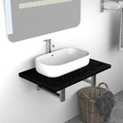 Praktisch en tijdloos badkamer wandmeubelset - Zwart / 60 x 40 cm - Badkamermeubelsets
