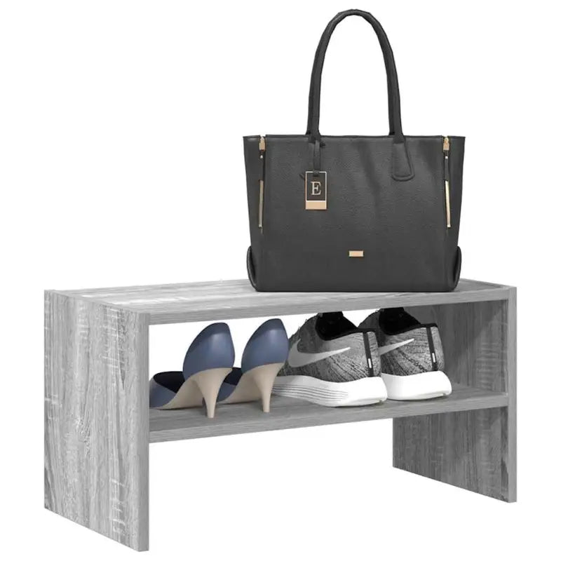 Praktisch schoenenrek van bewerkt hout voor elegante opbergbeshoeften - Grijs sonoma / 1 - Schoenenrekken