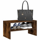 Praktisch schoenenrek van bewerkt hout voor elegante opbergbeshoeften - Gerookt eiken / 1 - Schoenenrekken